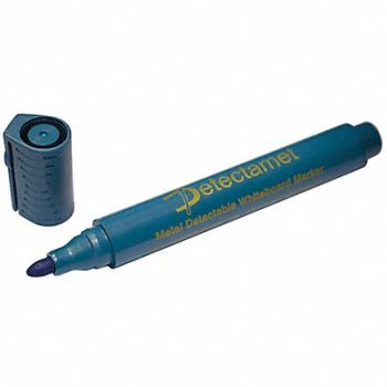 DETECTAMET INC. Dry Erase Marker Set Round Blue PK10, 52HV20
