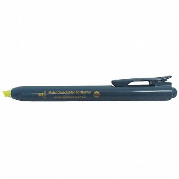 DETECTAMET INC. Retractable Highlighter Yllw Chisel PK5, 52HV45