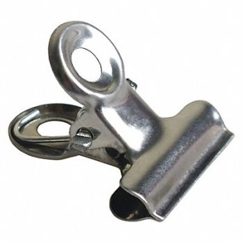 DETECTAMET INC. Bulldog Clip Size 5-45/64 Silver PK5, 52HW30