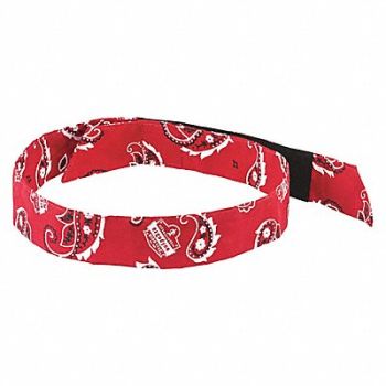 CHILL-ITS BY ERGODYNE Evaporative Cooling Bandana Red, 52JA01