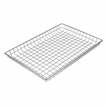 MARLIN STEEL WIRE PRODUCTS Storage Basket Rectangular Stainless, 52JA68