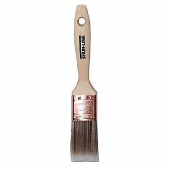 SHUR-LINE Paint Brush 1 1/2 in Flat Sash PET/Nylon, 52JC06