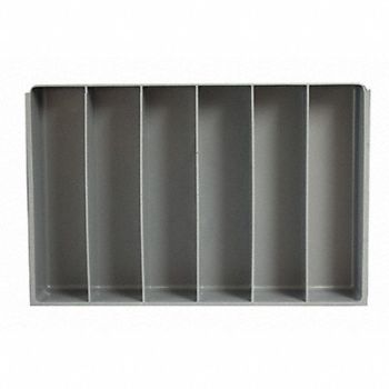 DURHAM MFG DrwInsrt Gry 6Cmptmnt PlyPrp Fit12 Box, 52JD26