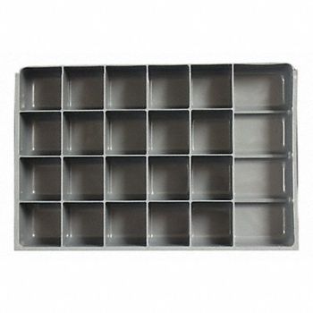 DURHAM MFG DrwInsrt Gry 21Cmptnt PlyPrp Fit91/4 Box, 52JD41