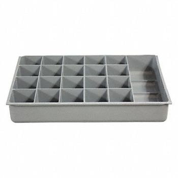 DURHAM MFG DrwInsrt Gry 21Cmptmnt PlyPrp Fit12 Box, 52JD30