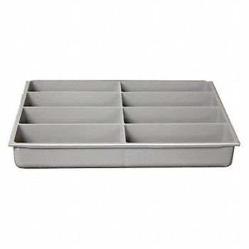 DURHAM MFG DrwInsrt Gry 8Cmptmnt PlyPrp Fit91/4 Box, 52JD36