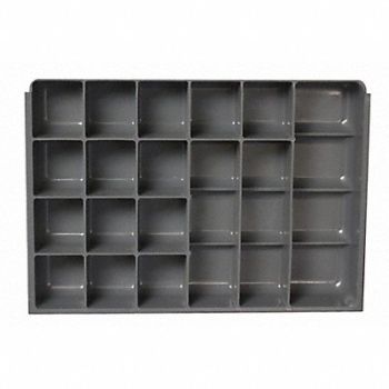 DURHAM MFG DrwInsrt Gry 17Cmptnt PlyPrp Fit91/4 Box, 52JD39