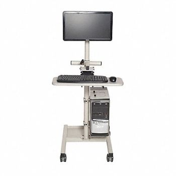 VERSA PRODUCTS Computer Cart Gray 19 D x 55 H x 24 W, 52JD74