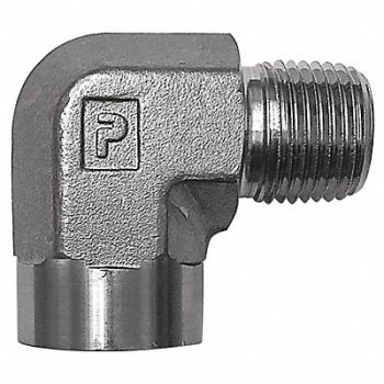 PARKER Hose Adapter 1/4 NPT 1/4 NPT, 52JF09