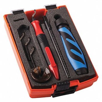 SHAVIV Deburring Tool Set for Plumbing, 52JH86