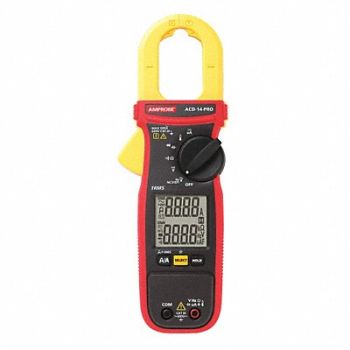 AMPROBE Clamp Meter TRMS Dual LCD, 52JJ18