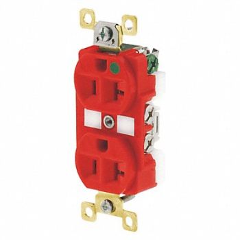 GRAINGER APPROVED Receptacle Duplex Outlet Flush Mount 20A, 52JL81