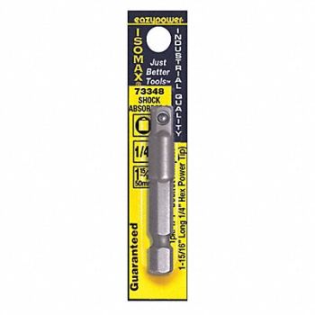 EAZYPOWER Pwr Skt Adpt Chrome 1/4 in 1/4 in, 52JL95