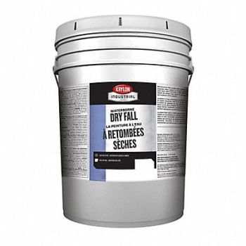 KRYLON INDUSTRIAL Dry Fall Paint Black Flat 5 gal Pail, 52JN62