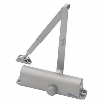GRAINGER APPROVED Door Closer Silver 9-1/16 Housing L, 52JP82
