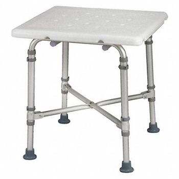 HEALTHSMART Shower Seat Plastic 21 in Seat W, 52JT54