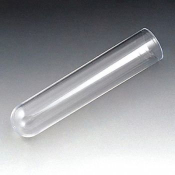 GLOBE SCIENTIFIC Test Tube 8mL 75mm L PS PK1000, 52JW25