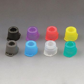 GLOBE SCIENTIFIC Cap Snap On Polyethylene Yellow PK1000, 52JW66