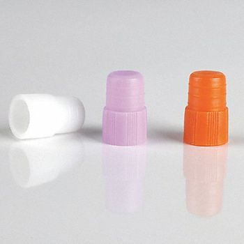 GLOBE SCIENTIFIC Plug Cap Polyethylene Yellow PK1000, 52JW94
