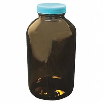 LAB SAFETY SUPPLY Bottle 120mL Glass Wide PK24, 52JZ57