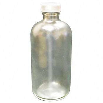 LAB SAFETY SUPPLY Safety Coated Bottle 250mL Gls Wide PK24, 52KA30