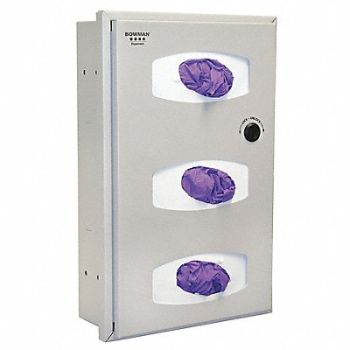 BOWMAN DISPENSERS Glove Box Dispenser 3 Boxes, 52NA84