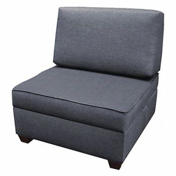 DUOBED Storage Chair 30 W Blue Upholstery, 52NC07
