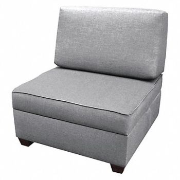 DUOBED Storage Chair 30 W Gray Upholstery, 52NC10