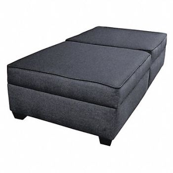 DUOBED Storage Bench 60 Wx18 H Blue Upholstery, 52NC62