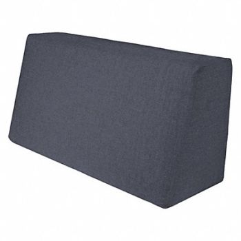 DUOBED Back Pillow 17 W x 29 H Blue Upholstery, 52NC87