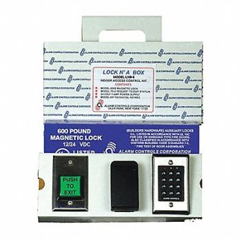 ALARM CONTROLS Access Control System Kit Silver/Black, 52ND15