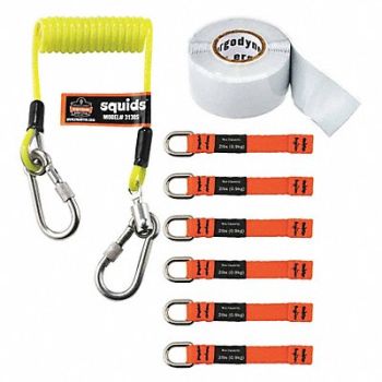 ERGODYNE Tool Tethering Kit 6 Attachments, 52NN48