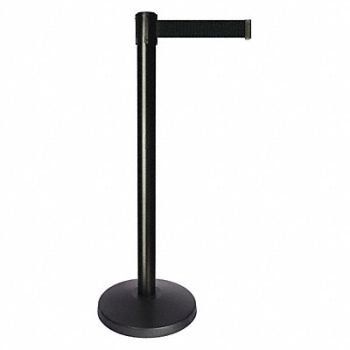 QUEUEWAY Barrier Post Black Belt 10 ft Belt L, 52NN53