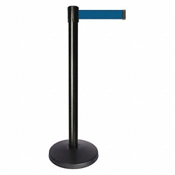 QUEUEWAY Barrier Post Drk Blue Belt 10 ft Belt L, 52NN69