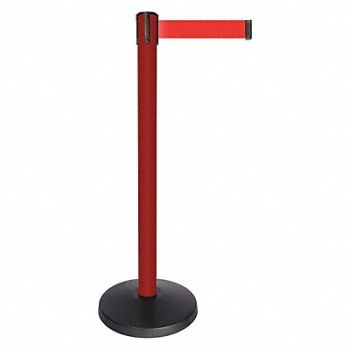 QUEUEWAY Barrier Post w/Belt Red Post Red Belt, 52NP56