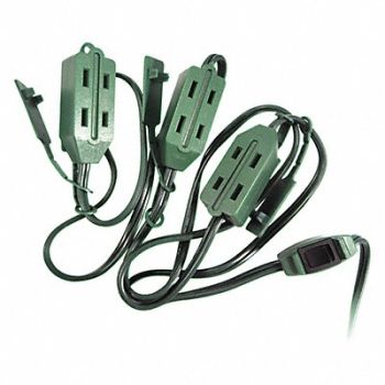 POWER FIRST Extension Cord 9ft 18Ga 5A SPT-2 Grn, 52NY08