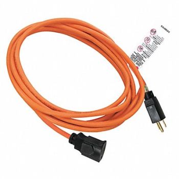 POWER FIRST Lock Ext Cord 10ft 16Ga 13A SJTW Orange, 52NY11