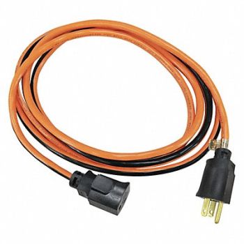 POWER FIRST Lock Ext Cord 10ft 14Ga 15A SJTW Org/Blk, 52NY13