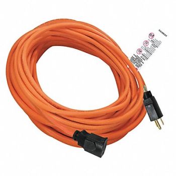 POWER FIRST Lock Ext Cord 50ft 16Ga 13A SJTW Orange, 52NY14