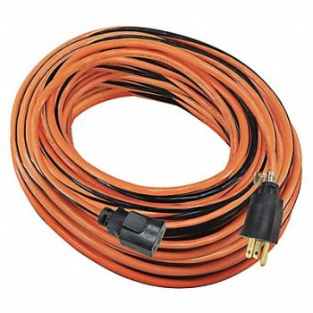 POWER FIRST Lock Ext Crd 100ft 14Ga 13A SJTW Org/Blk, 52NY17