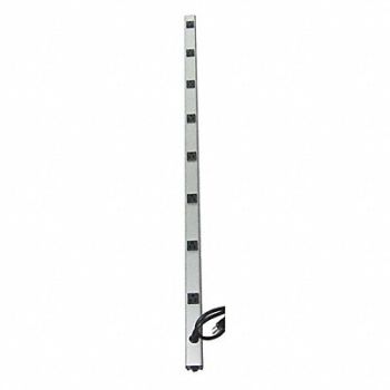 POWER FIRST Outlet Strip 8 Outlet 15A 48 L Gry, 52NY36