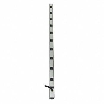 POWER FIRST Outlet Strip 10 Outlet 20A 48 L Gry, 52NY37