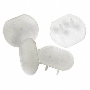 POWER FIRST Outlet Safety Cap Plastic Clear PK10, 52NY39