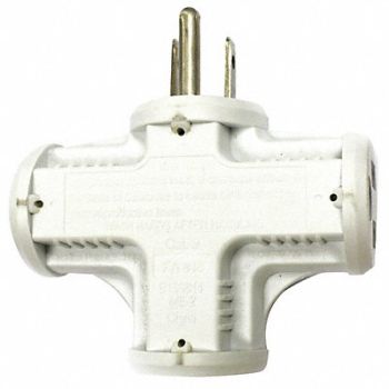 POWER FIRST Adapter White 5-15P 1875W, 52NY46