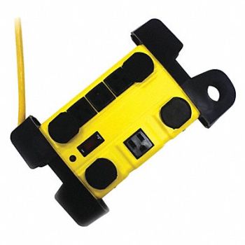 POWER FIRST Surge Protector Outlet Strip Yellow, 52NY58