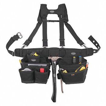 BUCKET BOSS Black Tool Rig Nylon, 52NY95