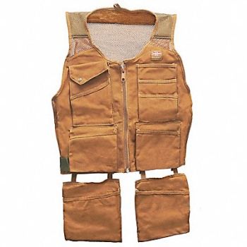 BUCKET BOSS Tool Apron Brown Canvas Waist Size 38 in, 52NZ01