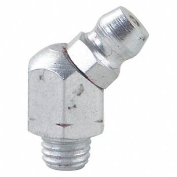 WESTWARD Grease Fitting 45 Deg Stl 13/16 L PK10, 52NZ69