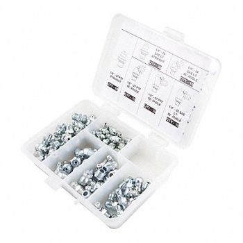 WESTWARD Grease Fitting Kit No Pieces 100 PK100, 52PA06
