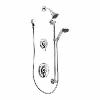MOEN Shower Head Kit Flat Circle 1.5 gpm, 52RR02